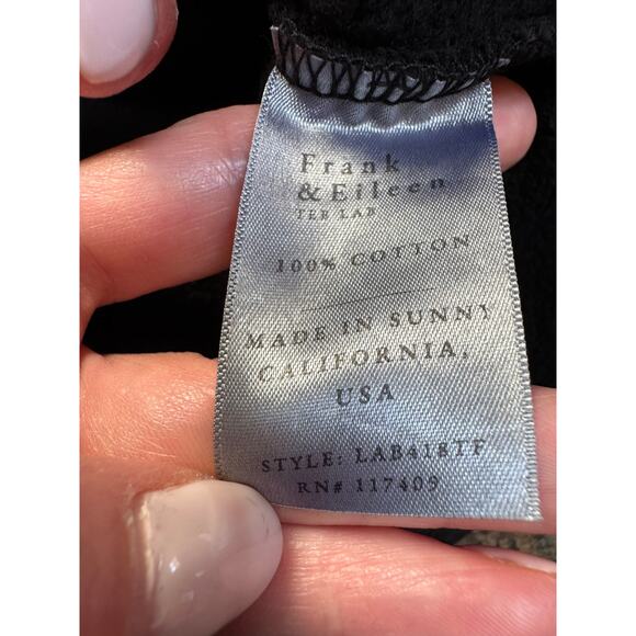 Frank & Eileen Black Fleece Funnel Neck Midi Dress XS - Picture 8 of 9